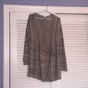 Army Green/cream long cardigan